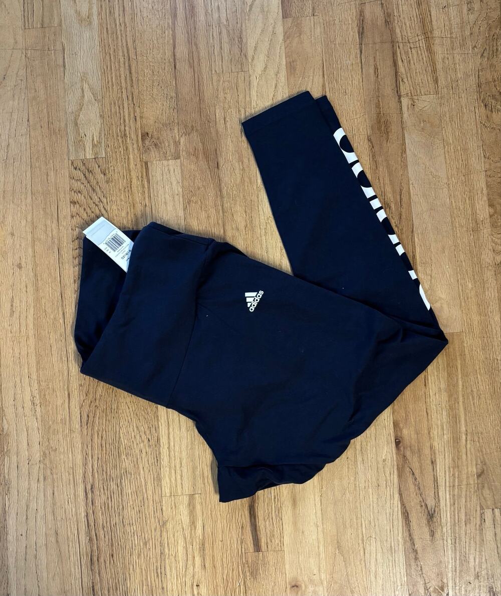 NWT Women’s Adidas Navy Leggings Tights Workout Leg Logo High Rise, size 3X